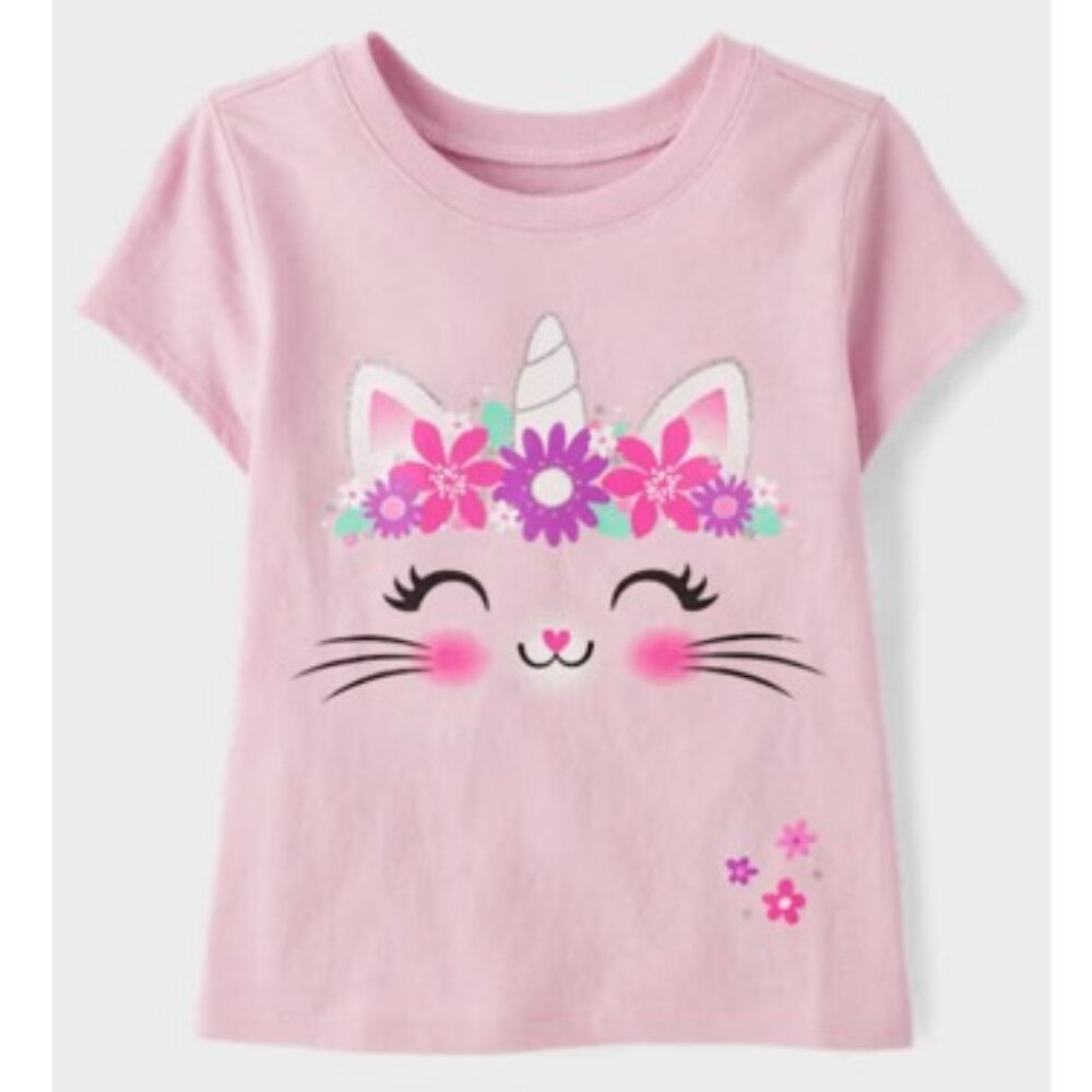 Pink Unicorn Short Sleeve Graphic Tee (Girls 4T) BRAND-NEW w/TAGS!‎